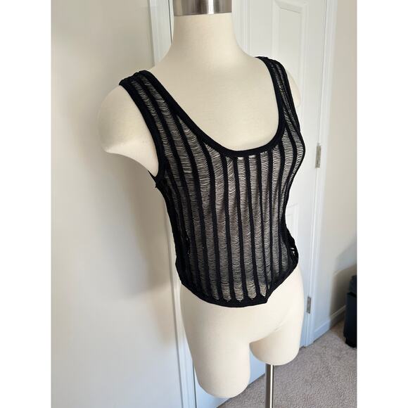 Zara black see-through tank top, size S - Picture 6 of 11